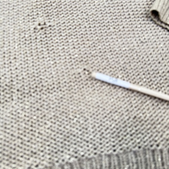 Chicos Sweater Womens 2 Metallic Knit LS Pullover Quiet Luxury Capsule Mature - Picture 8 of 16